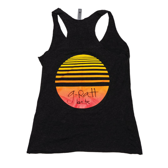 G-Ratt Baits® Sunset Racerback Tank – Black Heather