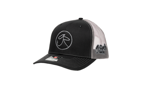 G-Ratt Baits® Circle Logo Trucker Hat – Black/Gray