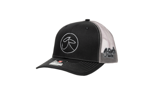 G-Ratt Baits® Circle Logo Trucker Hat – Black/Gray