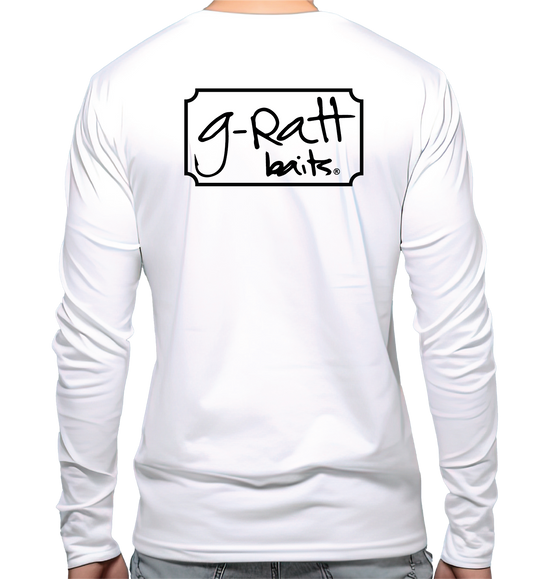 G-Ratt Baits® Box Logo Long Sleeve Tee – White