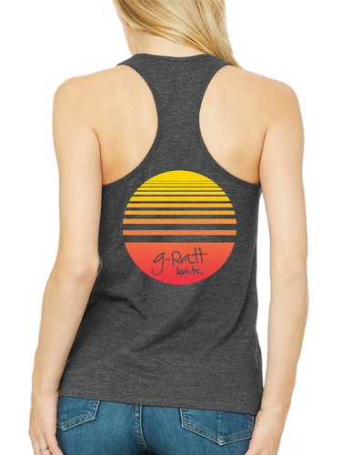 G-Ratt Baits® Sunset Racerback Tank – Black Heather